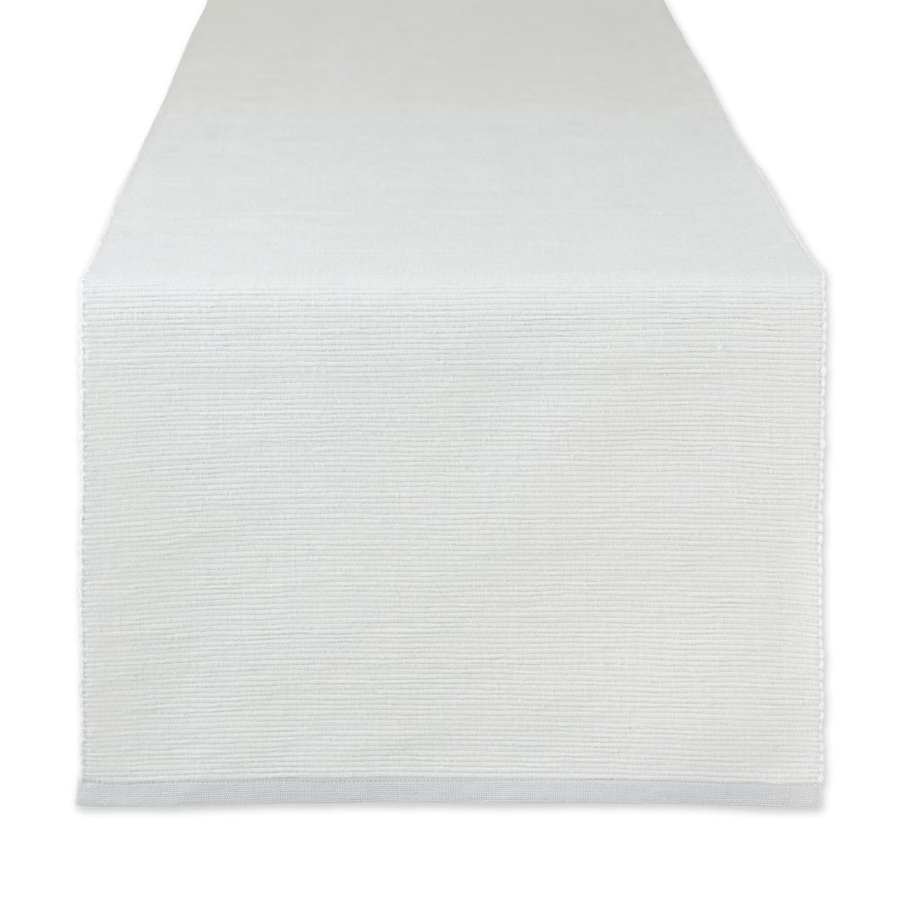DII® Light Gray Eco-Friendly Chambray Fine Ribbed Table Runner 13x72 inches